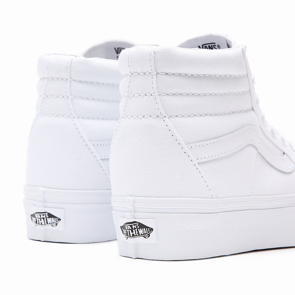 Zapatillas Plataforma Vans SK8-Hi Platform 2.0 Mujer Blancas | CQD689401