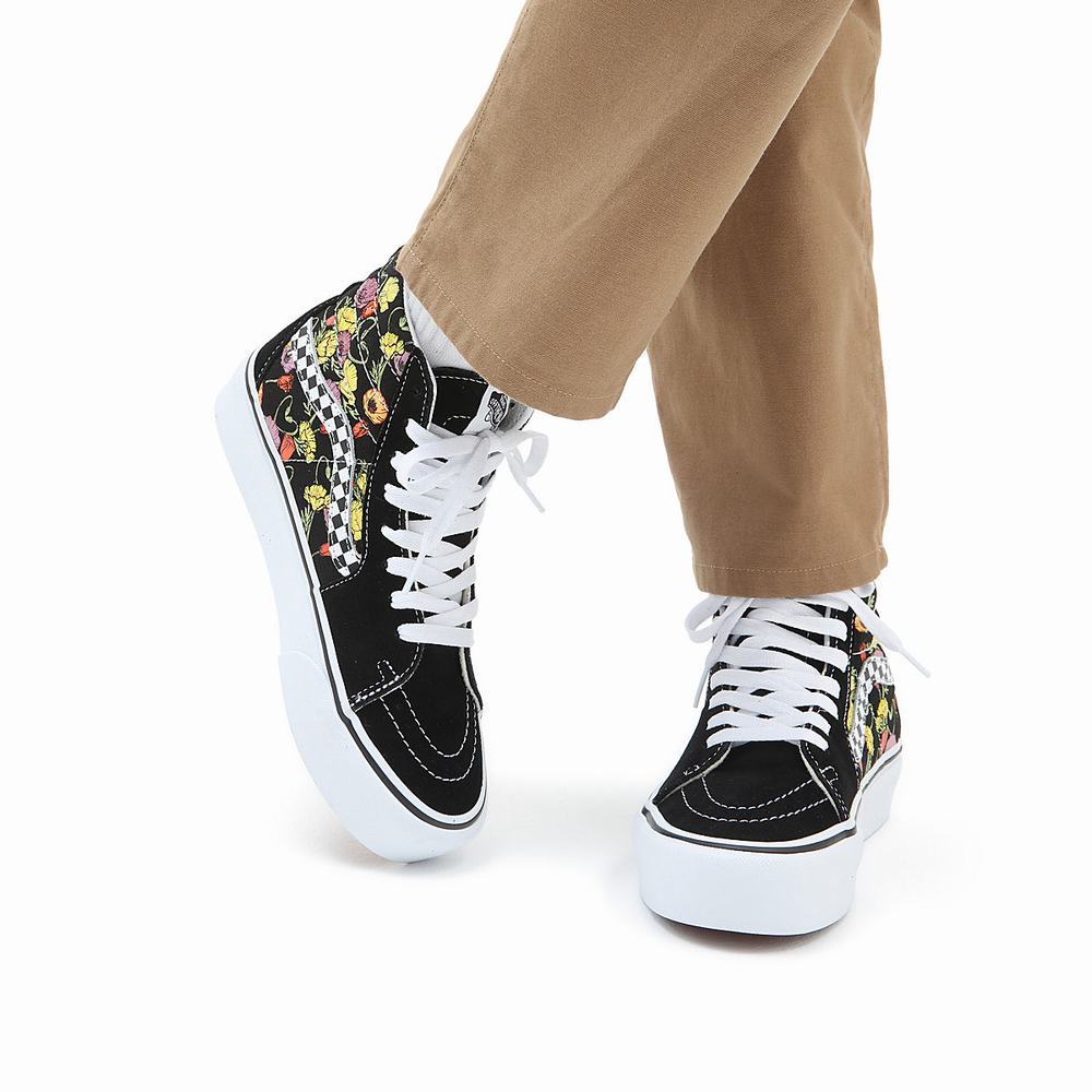 Zapatillas Plataforma Vans SK8-Hi Platform 2.0 Mujer Negras/Multicolor | LSG928604