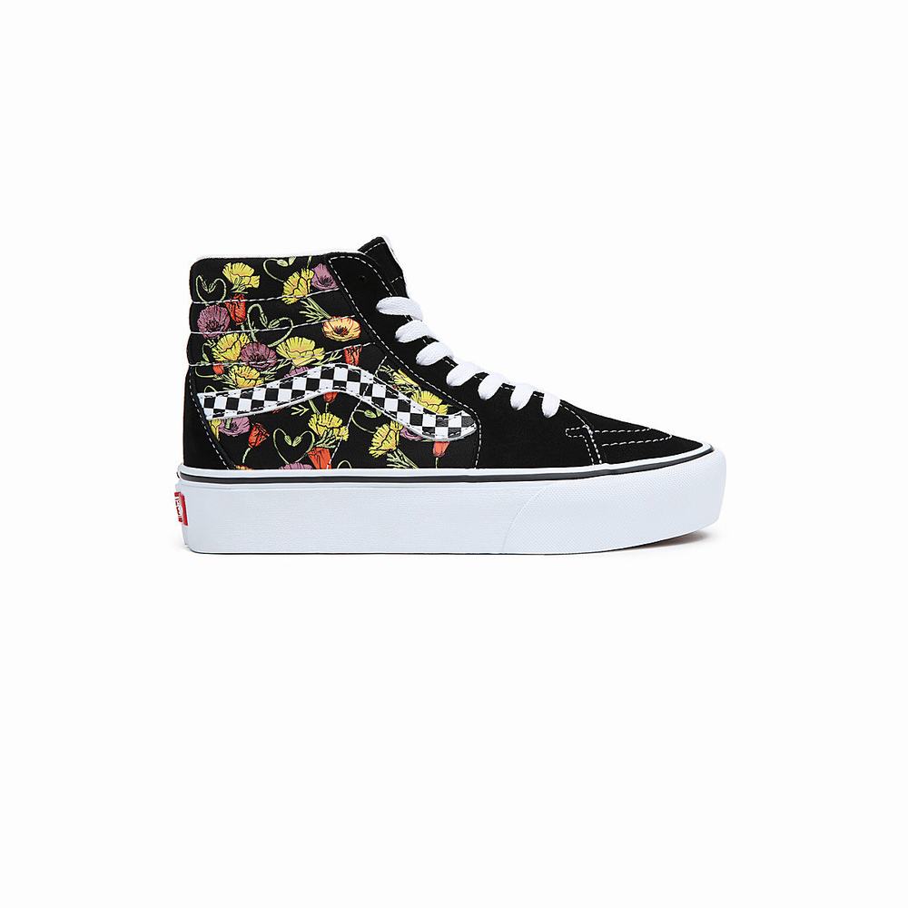 Zapatillas Plataforma Vans SK8-Hi Platform 2.0 Mujer Negras/Multicolor | LSG928604