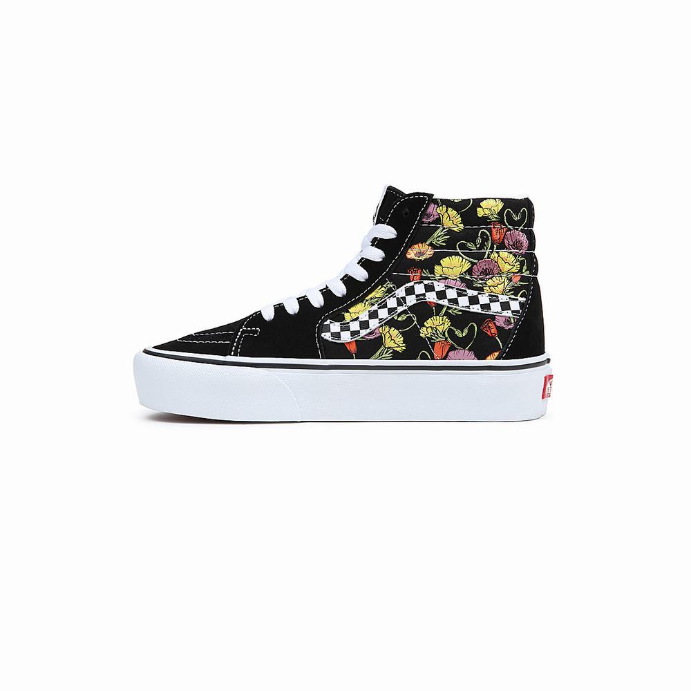 Zapatillas Plataforma Vans SK8-Hi Platform 2.0 Mujer Negras/Multicolor | LSG928604