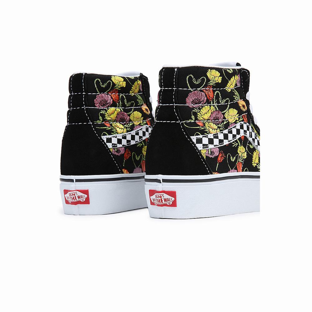 Zapatillas Plataforma Vans SK8-Hi Platform 2.0 Mujer Negras/Multicolor | LSG928604