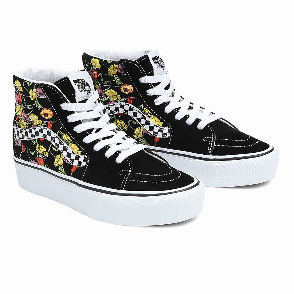 Zapatillas Plataforma Vans SK8-Hi Platform 2.0 Mujer Negras/Multicolor | LSG928604