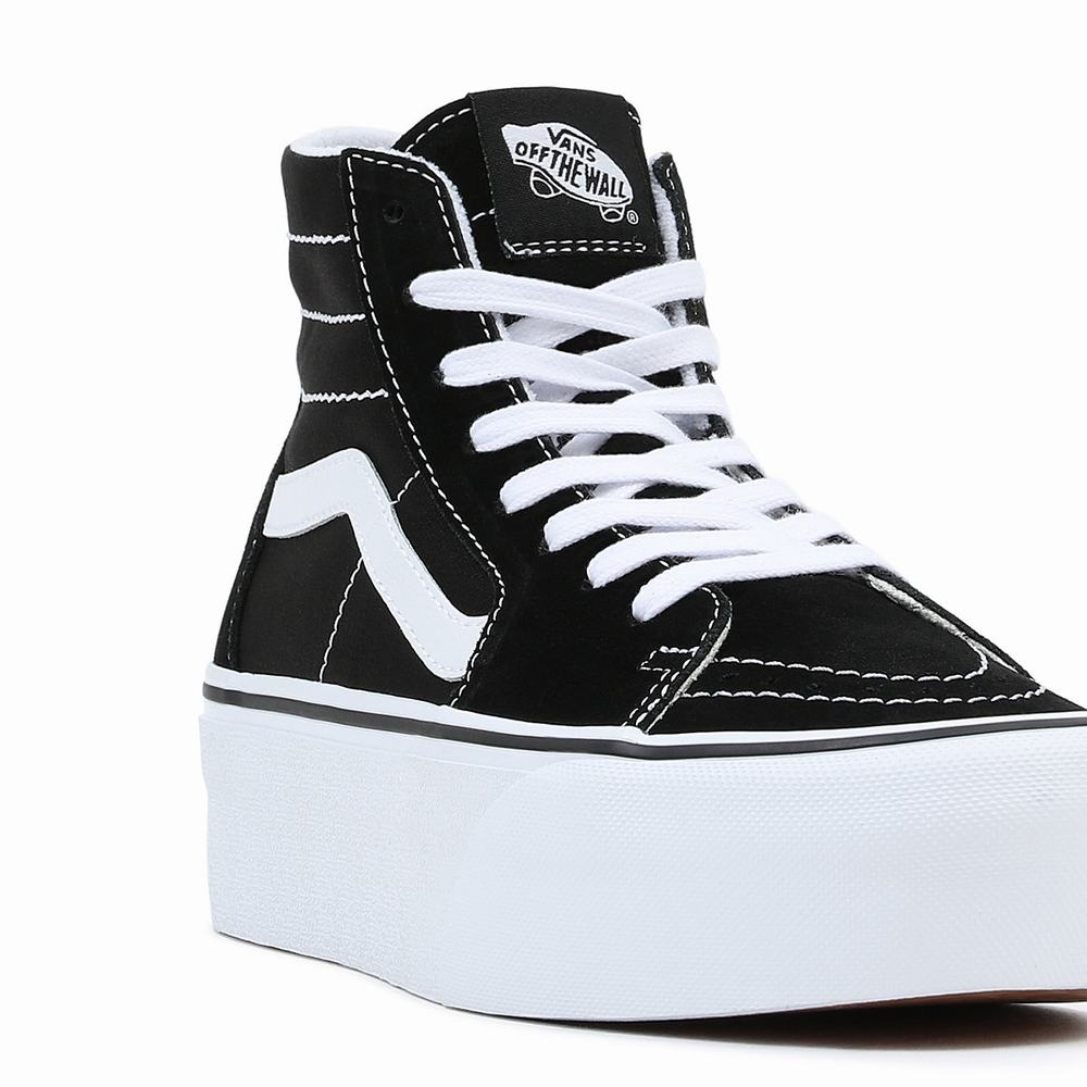 Zapatillas Plataforma Vans Sk8-Hi Tapered Stackform Mujer Negras | UAO230514