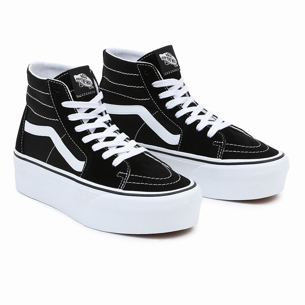 Zapatillas Plataforma Vans Sk8-Hi Tapered Stackform Mujer Negras | UAO230514