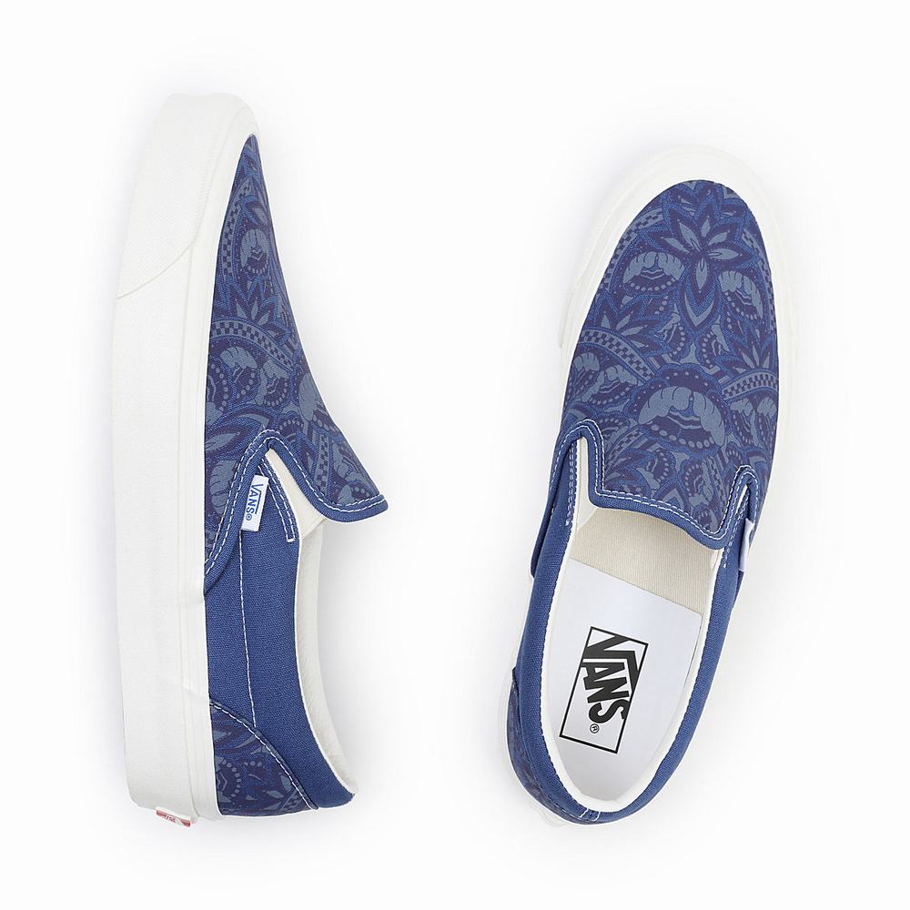 Zapatos Slip On Vans Anaheim Factory Classic Slip-On 98 Dx Mujer Azul Marino | YZT360475