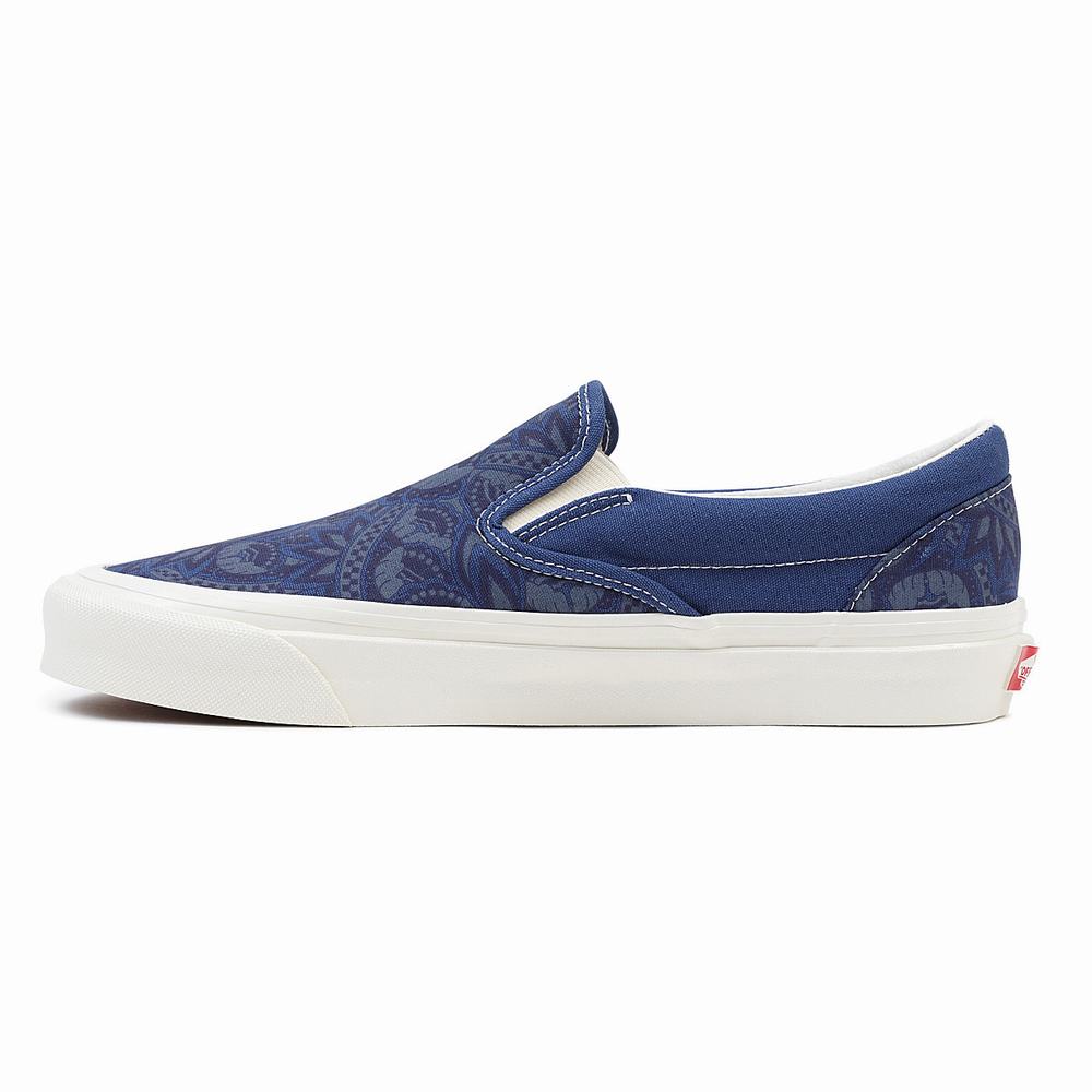 Zapatos Slip On Vans Anaheim Factory Classic Slip-On 98 Dx Mujer Azul Marino | YZT360475