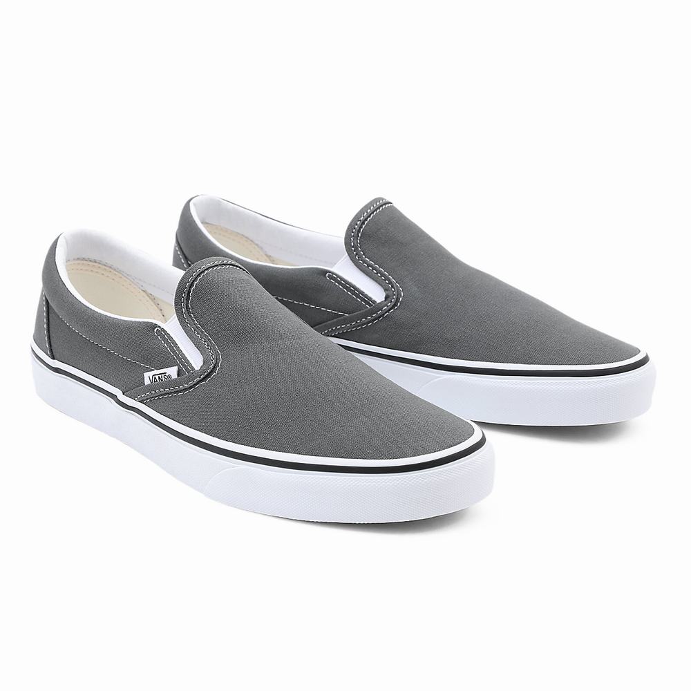 Zapatos Slip On Vans Canvas Classic Hombre Gris | KED904576