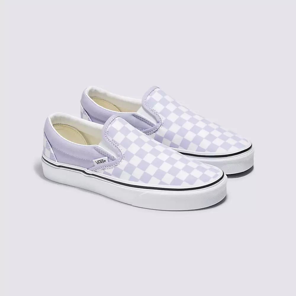 Zapatos Slip On Vans Checkerboard Classic Mujer Moradas | BYP507618