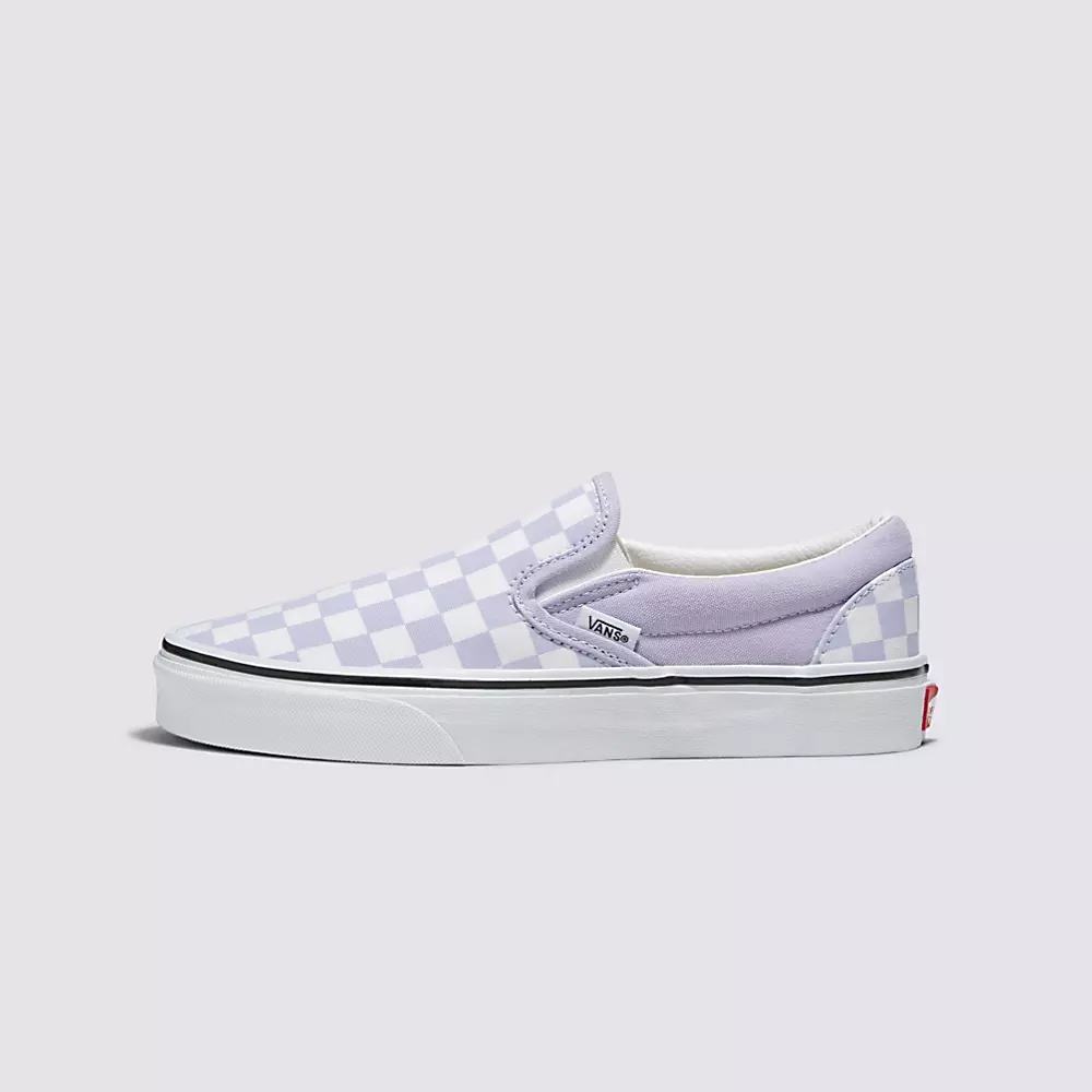 Zapatos Slip On Vans Checkerboard Classic Mujer Moradas | BYP507618