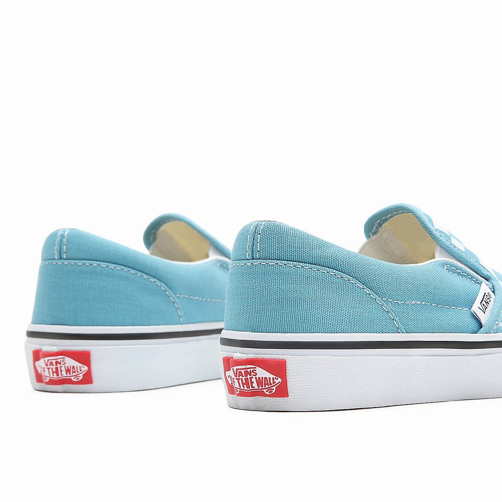 Zapatos Slip On Vans Checkerboard Classic (4-8 years) Niños Azules | FTA865970