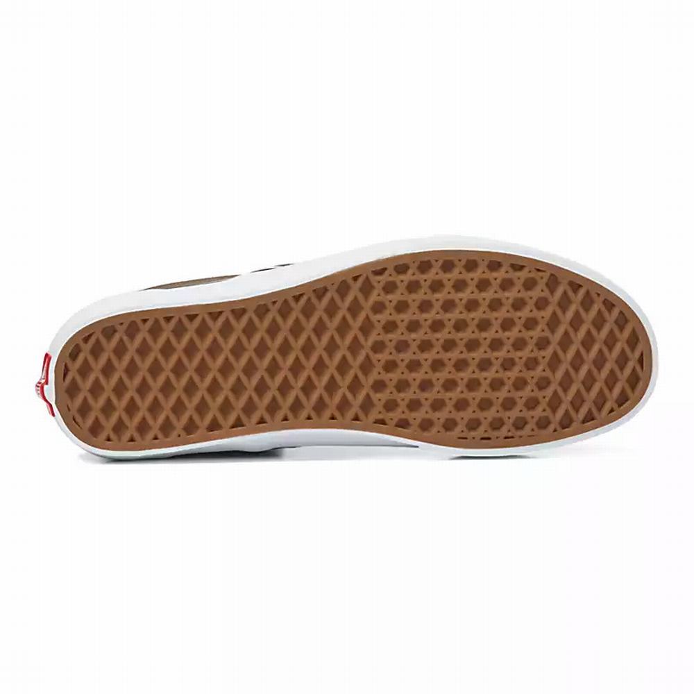 Zapatos Slip On Vans Checkerboard Classic Hombre Kaki | GDQ763054