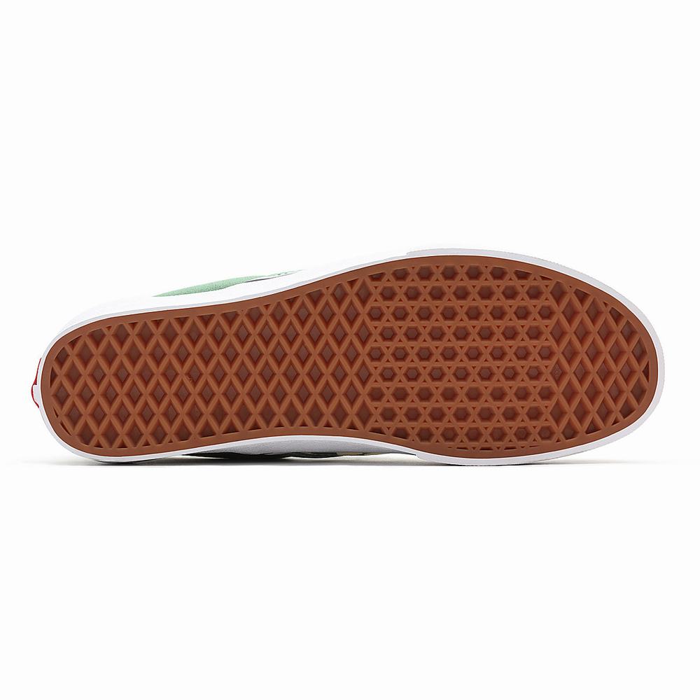 Zapatos Slip On Vans Checkerboard Classic Mujer Verde | GFR973401