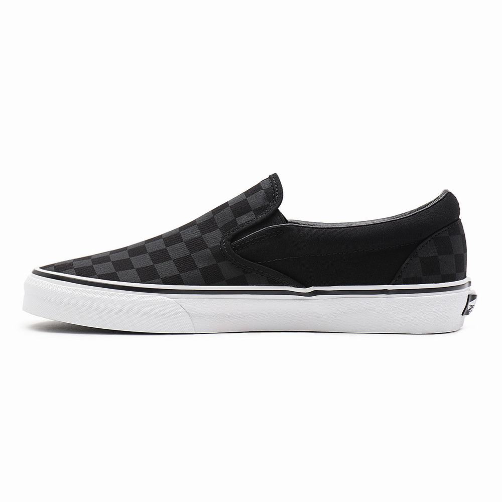 Zapatos Slip On Vans Checkerboard Classic Hombre Negras | IQO450613