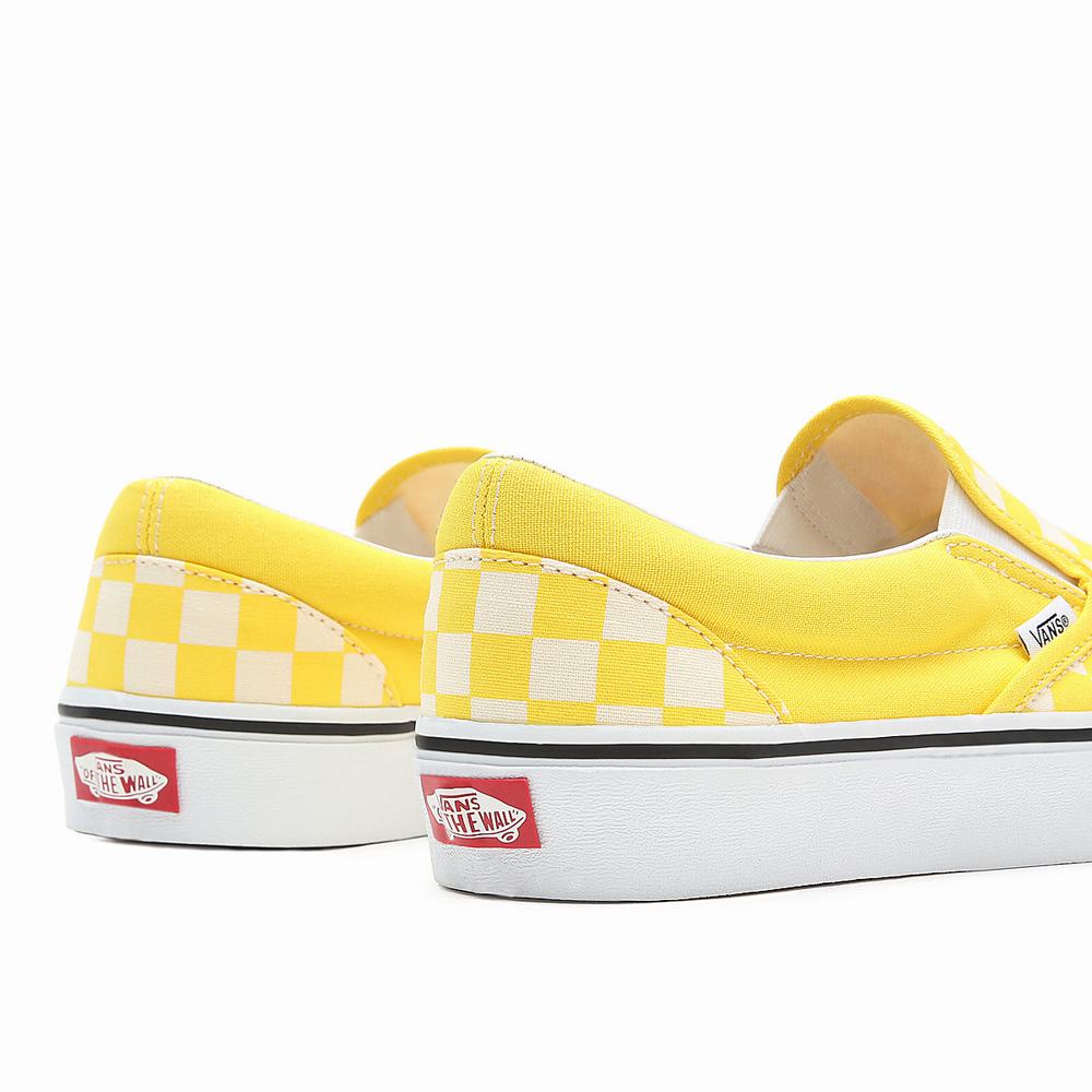 Zapatos Slip On Vans Checkerboard Classic Hombre Amarillo | JPR843276