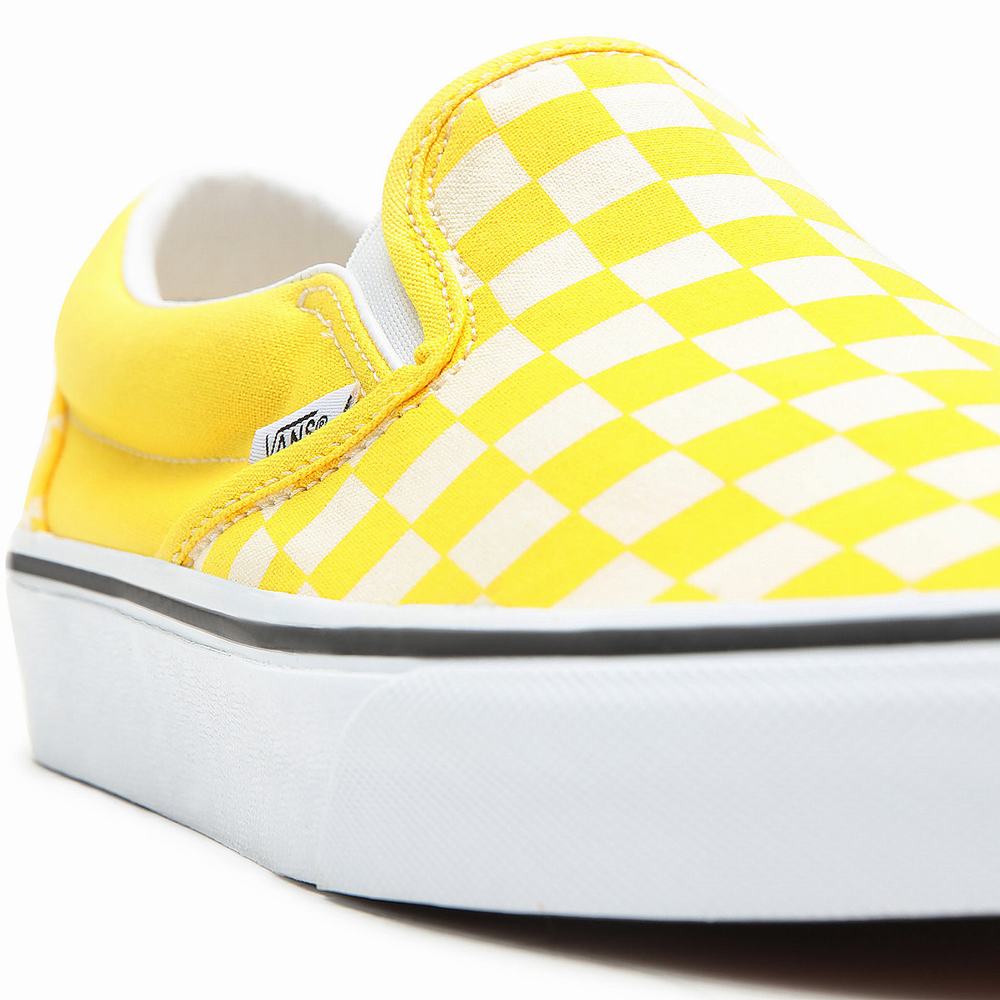 Zapatos Slip On Vans Checkerboard Classic Hombre Amarillo | JPR843276