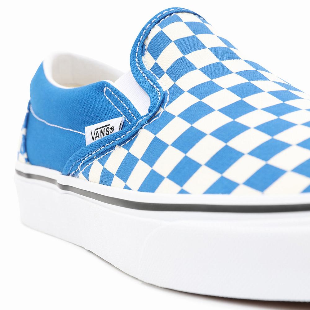 Zapatos Slip On Vans Checkerboard Classic Hombre Azules | KFR495703