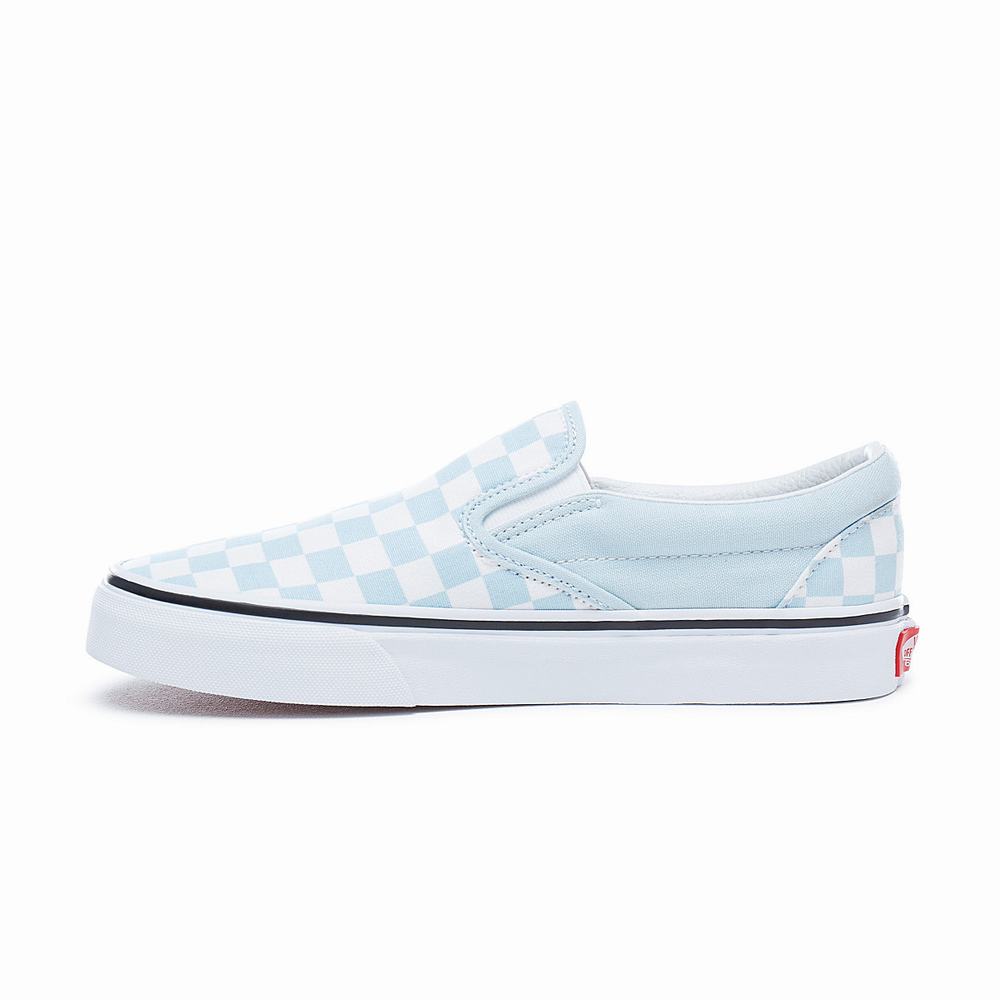 Zapatos Slip On Vans Checkerboard Classic Hombre Azules | LCP371940