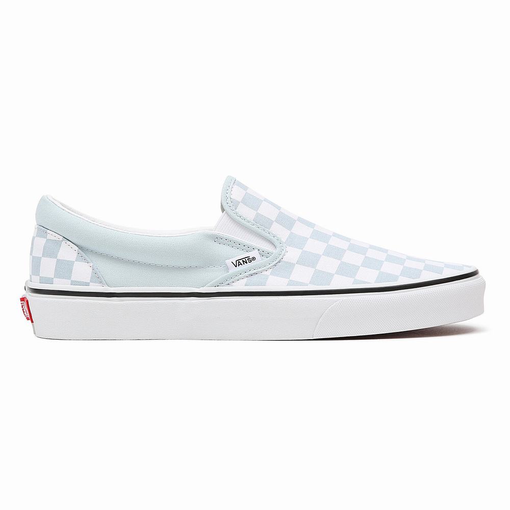 Zapatos Slip On Vans Checkerboard Classic Hombre Azules | LCP371940