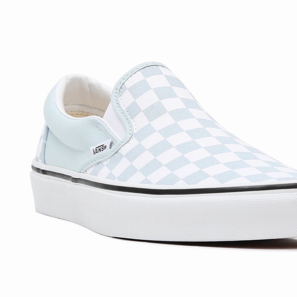 Zapatos Slip On Vans Checkerboard Classic Hombre Azules | LCP371940