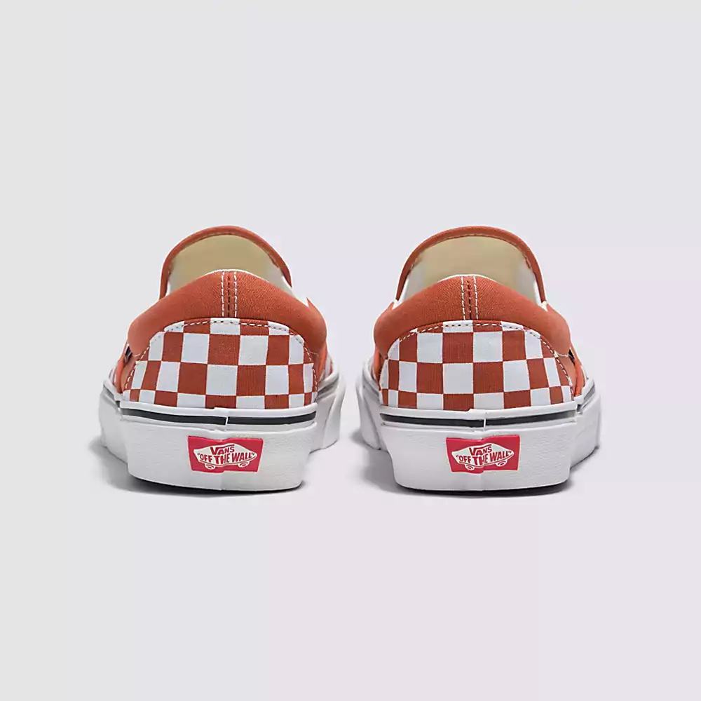 Zapatos Slip On Vans Checkerboard Classic Hombre Naranjas | TWR095274