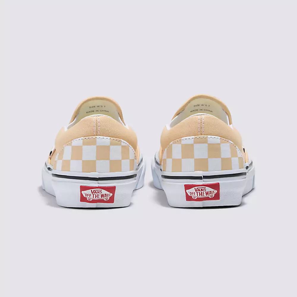 Zapatos Slip On Vans Checkerboard Classic Hombre Marrones Claro | VYU123579