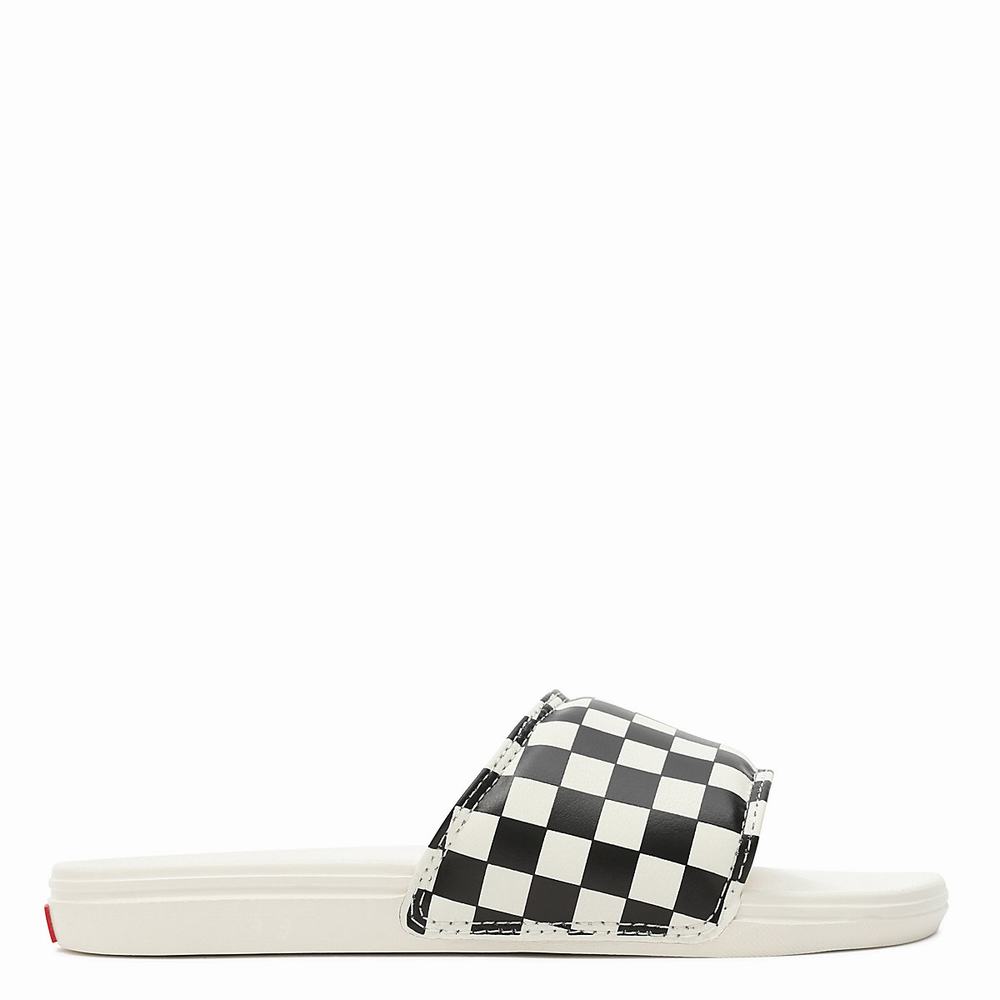 Zapatos Slip On Vans Checkerboard La Costa Mujer Negras/Blancas | APN542179