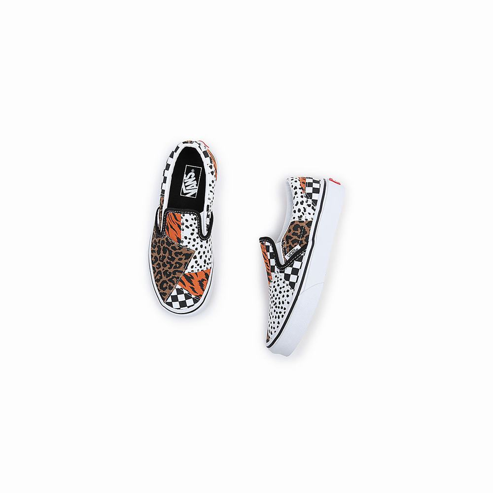 Zapatos Slip On Vans Classic (4-8 years) Niños Negras/Blancas | QUZ457619