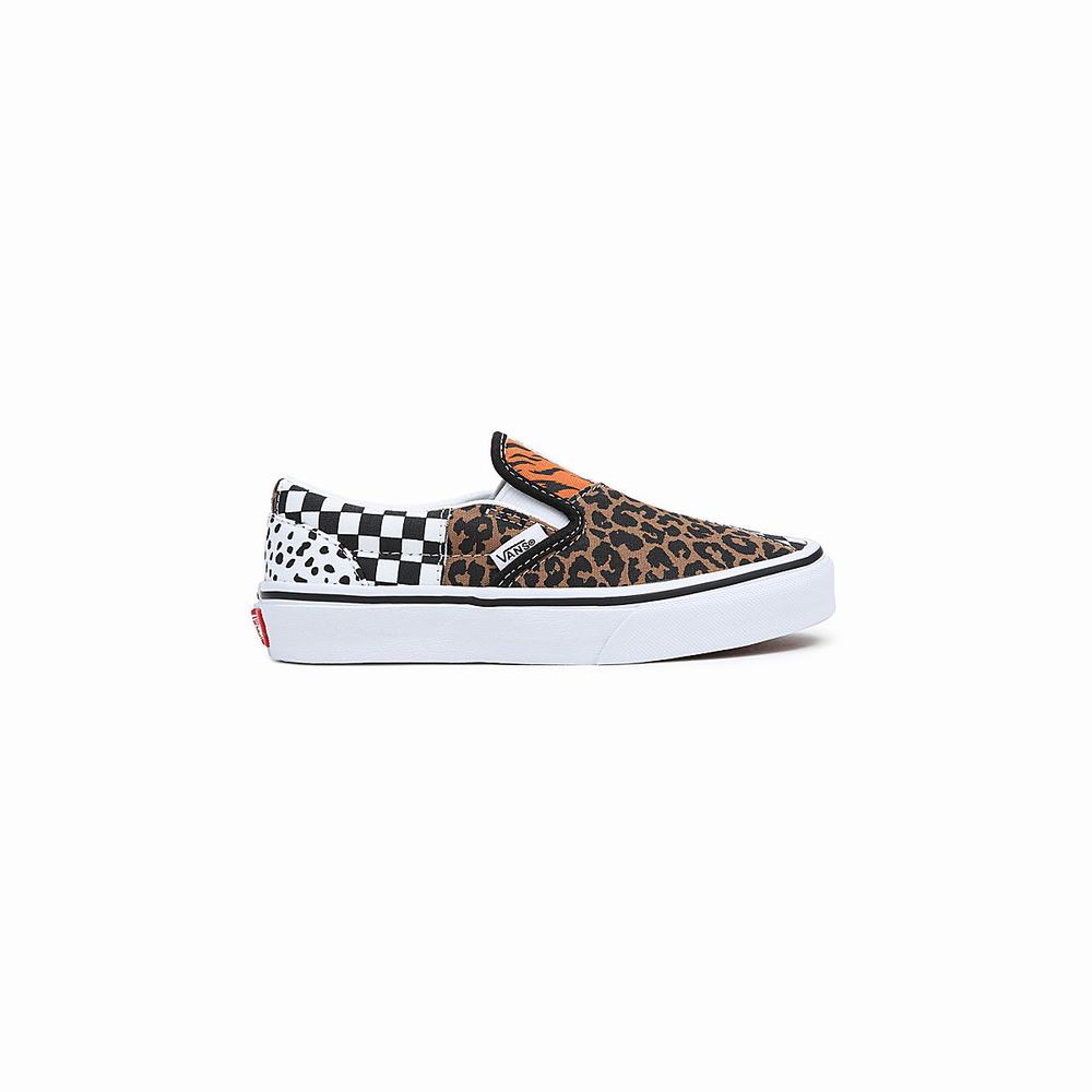 Zapatos Slip On Vans Classic (4-8 years) Niños Negras/Blancas | QUZ457619