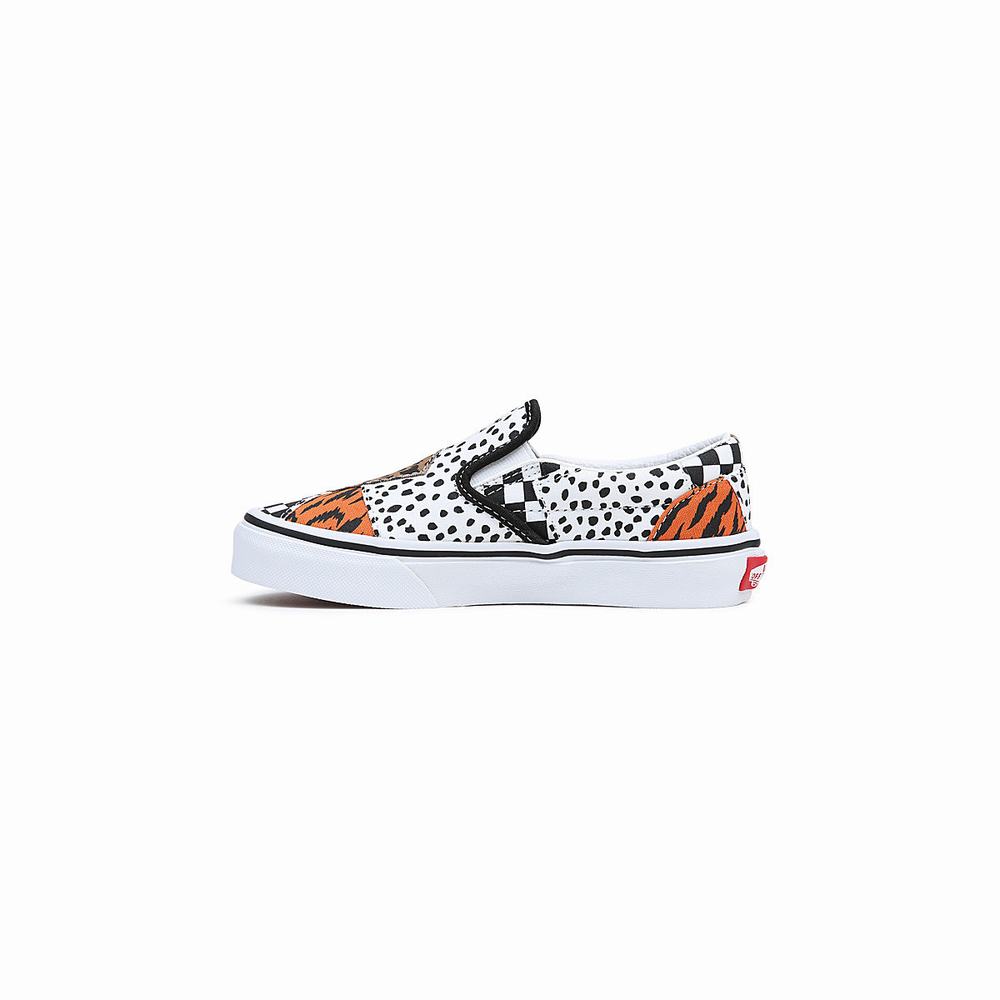 Zapatos Slip On Vans Classic (4-8 years) Niños Negras/Blancas | QUZ457619