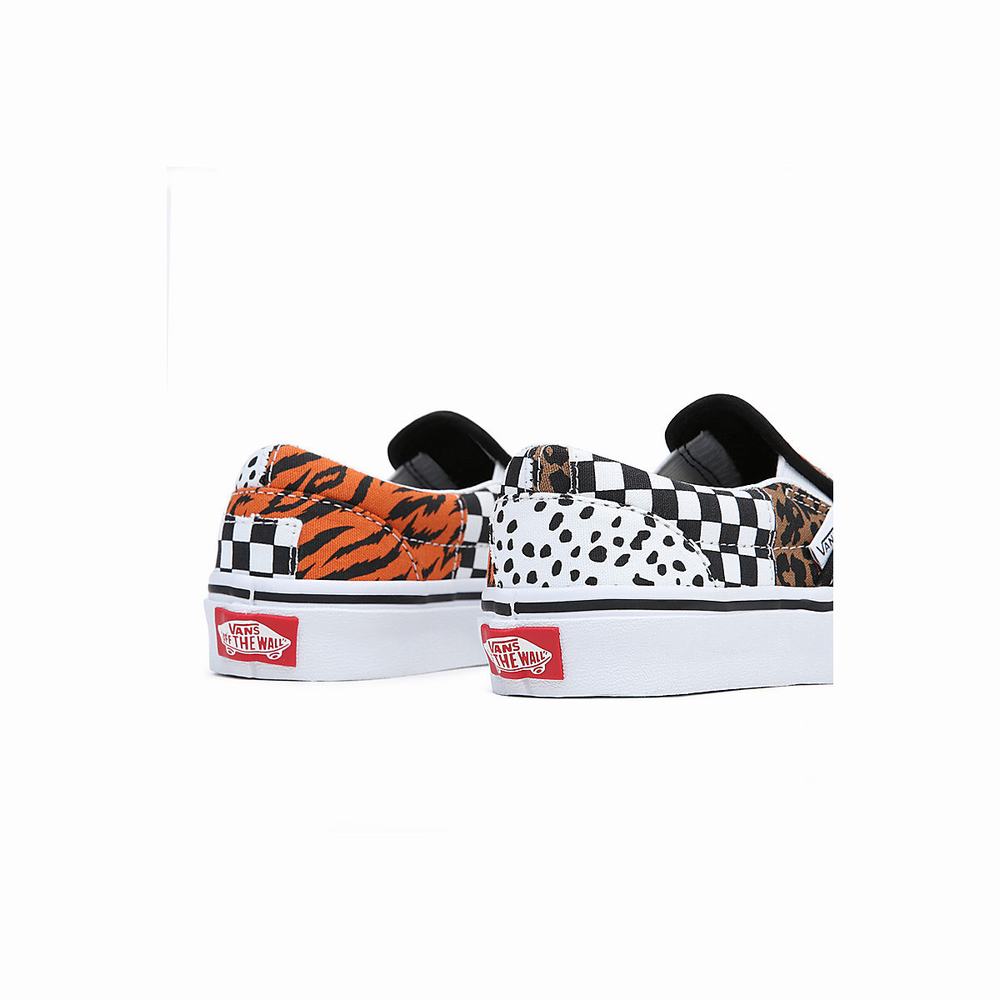 Zapatos Slip On Vans Classic (4-8 years) Niños Negras/Blancas | QUZ457619