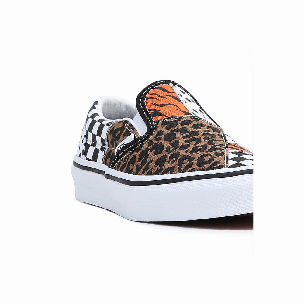 Zapatos Slip On Vans Classic (4-8 years) Niños Negras/Blancas | QUZ457619