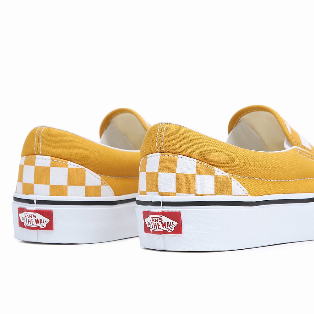 Zapatos Slip On Vans Classic Hombre Amarillo/Blancas | SHG036912