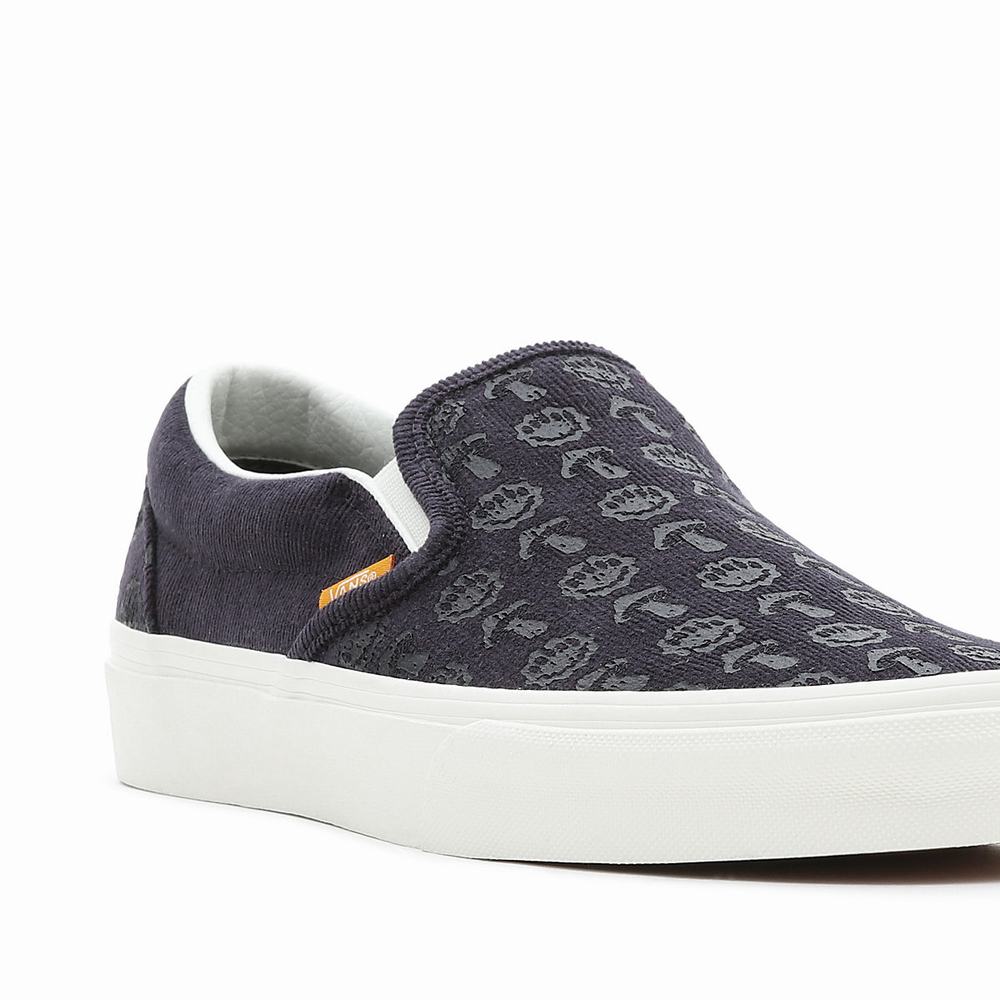 Zapatos Slip On Vans Classic Hombre Azules | OVT107849