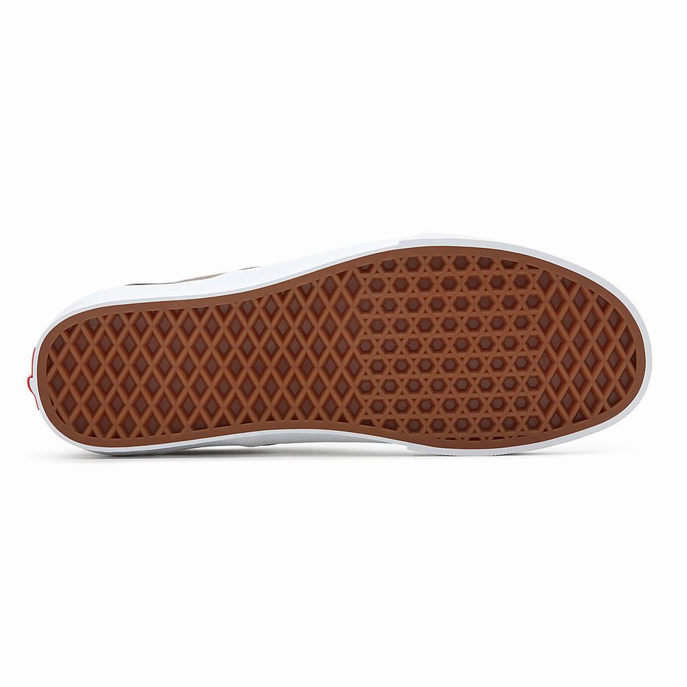 Zapatos Slip On Vans Classic Hombre Blancas/Marrones | JVS642185