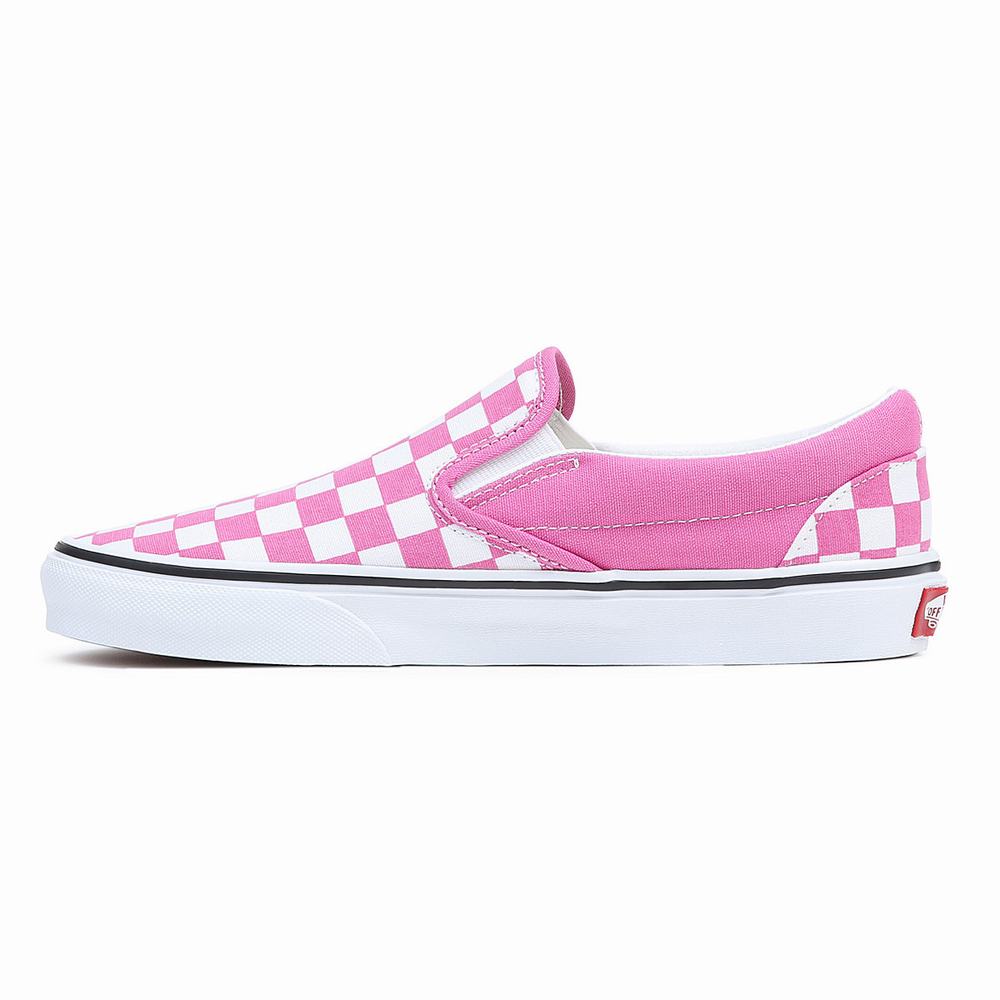 Zapatos Slip On Vans Classic Hombre Blancas/Rosas | MJB961732