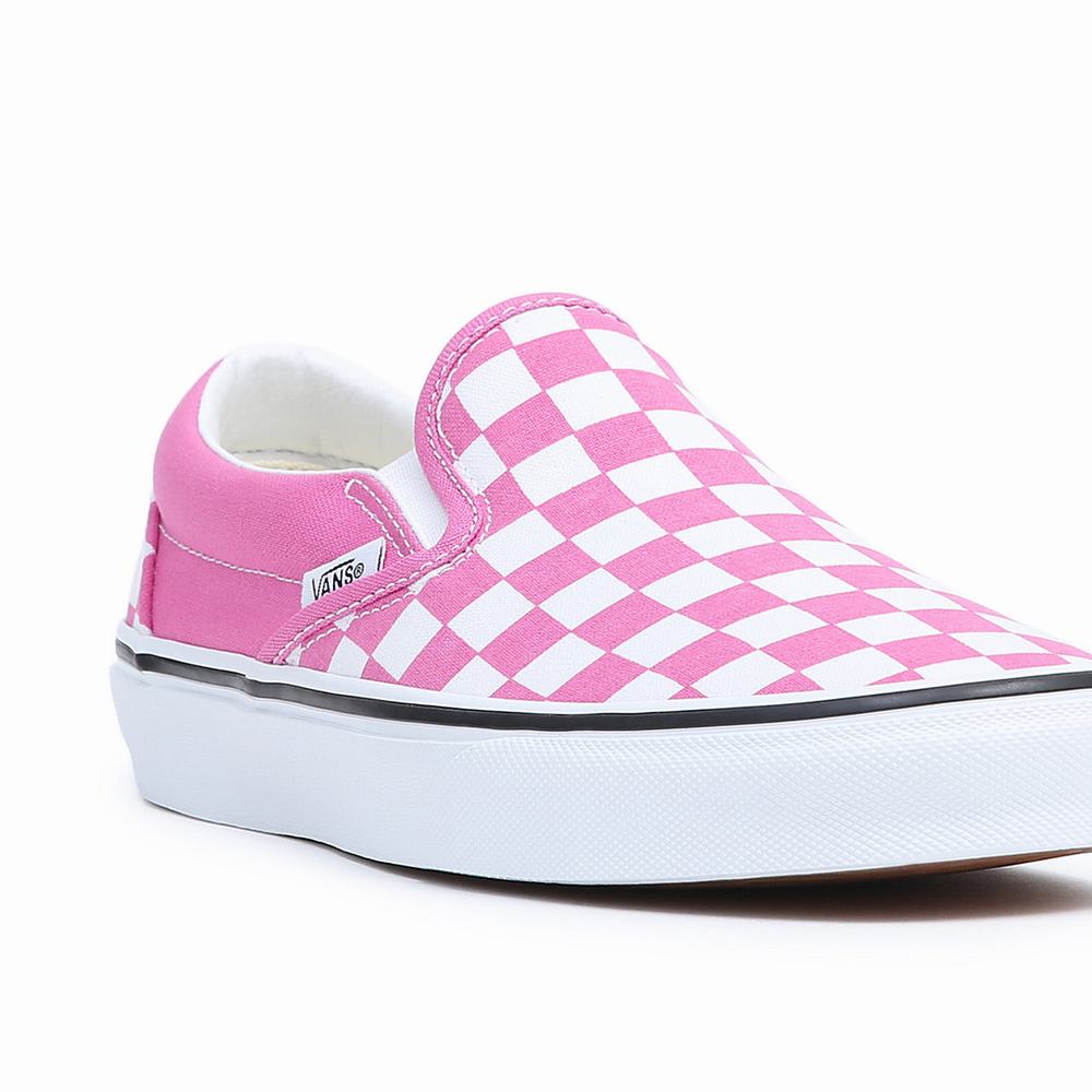 Zapatos Slip On Vans Classic Hombre Blancas/Rosas | MJB961732