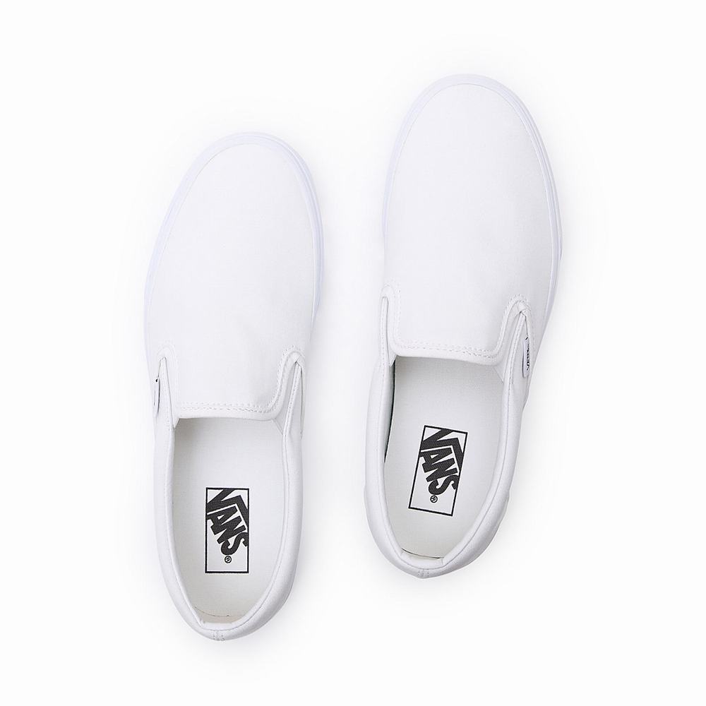 Zapatos Slip On Vans Classic Hombre Blancas | NOK839215