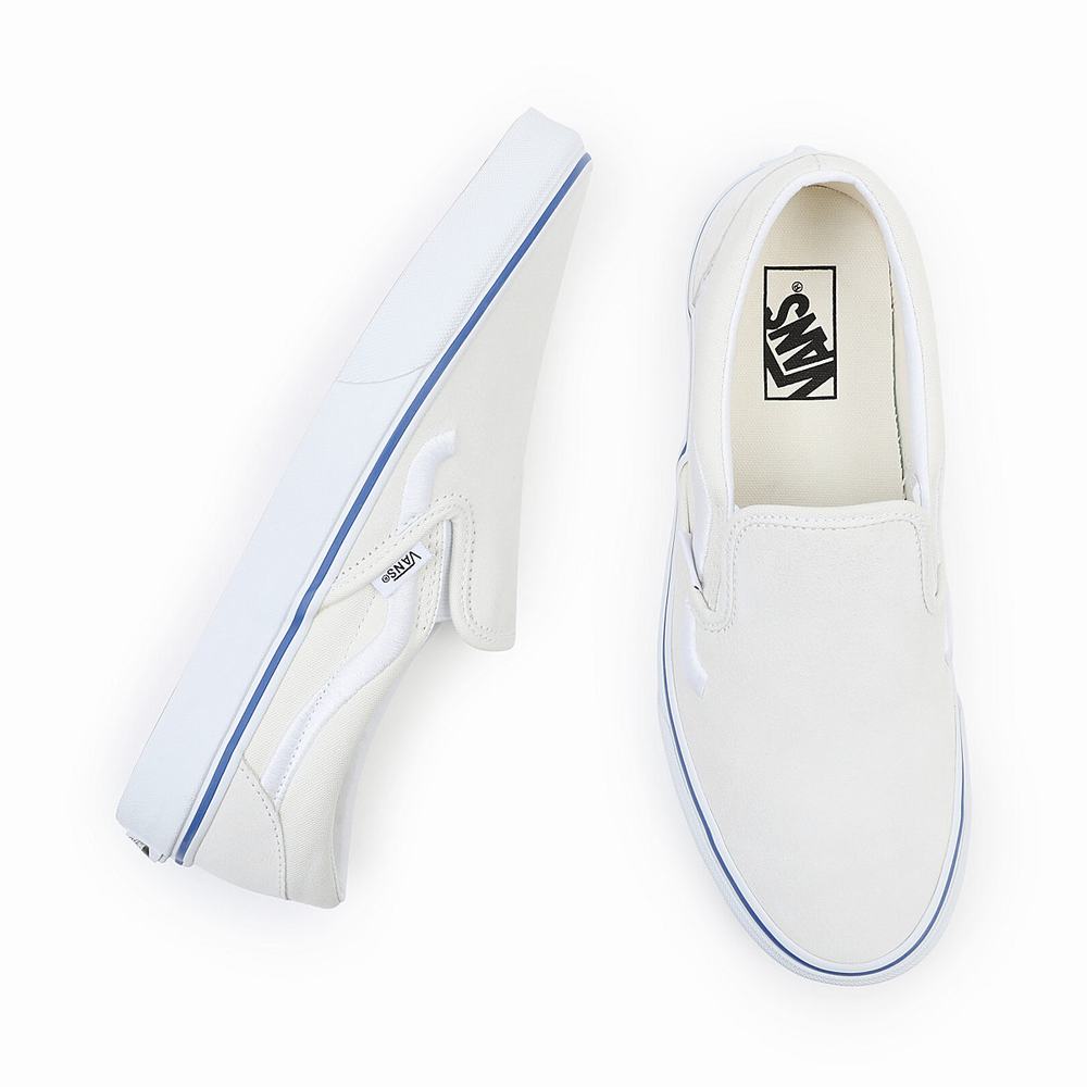 Zapatos Slip On Vans Classic Hombre Blancas | PXH263470