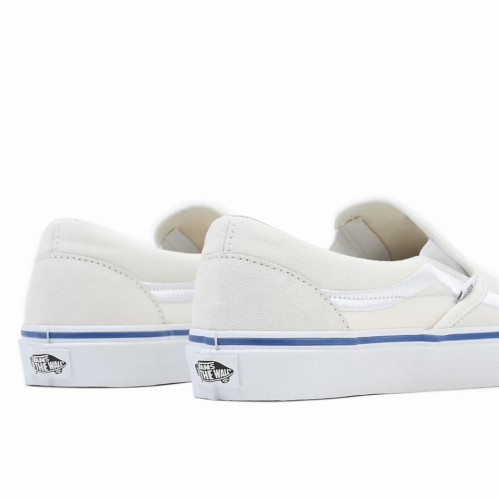 Zapatos Slip On Vans Classic Hombre Blancas | PXH263470