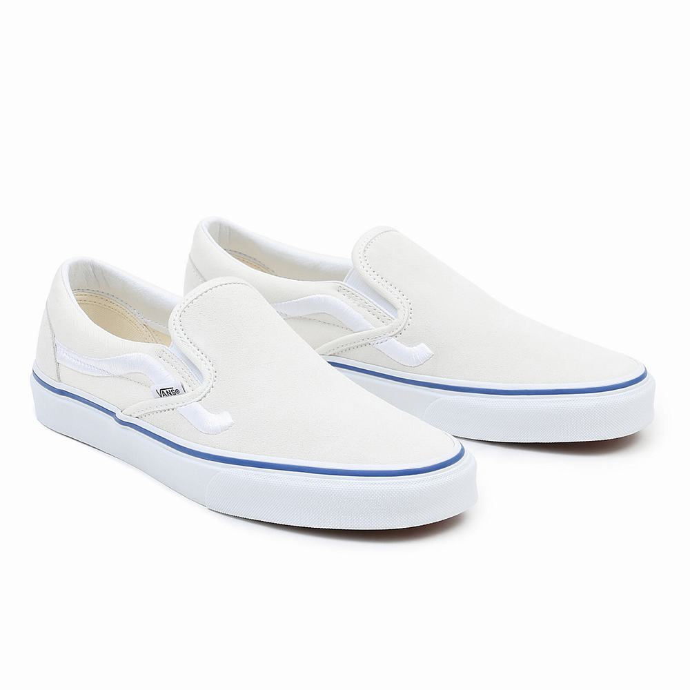 Zapatos Slip On Vans Classic Hombre Blancas | PXH263470