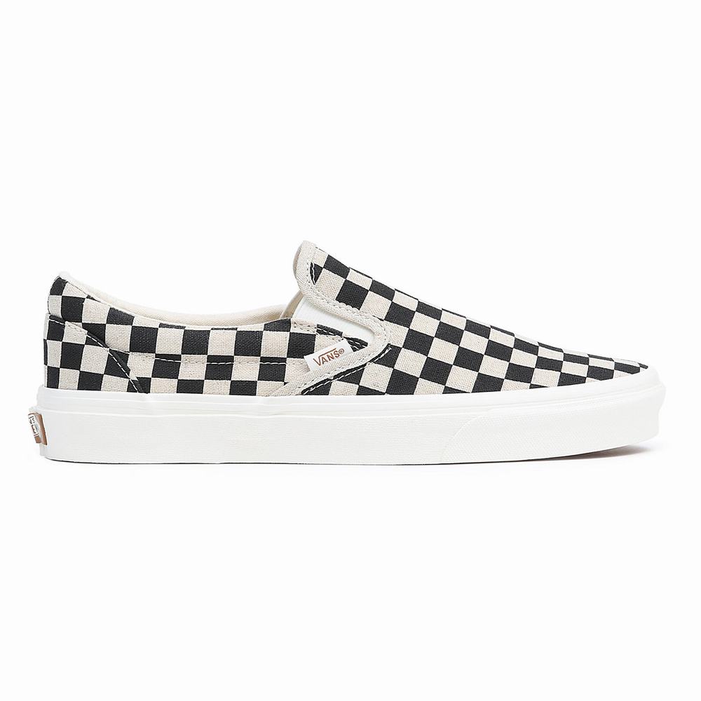 Zapatos Slip On Vans Classic Hombre Negras/Blancas | ISL268743