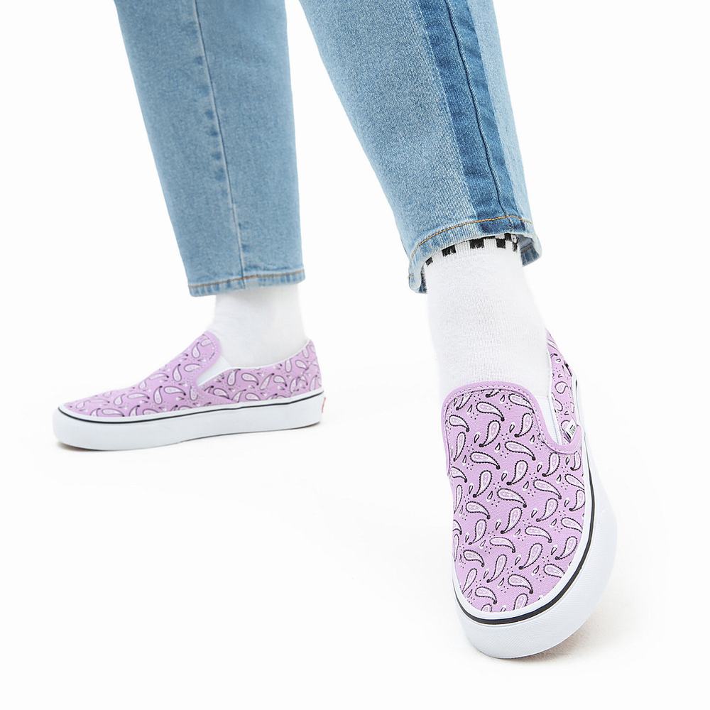 Zapatos Slip On Vans Classic Hombre Rosas | NPZ697015