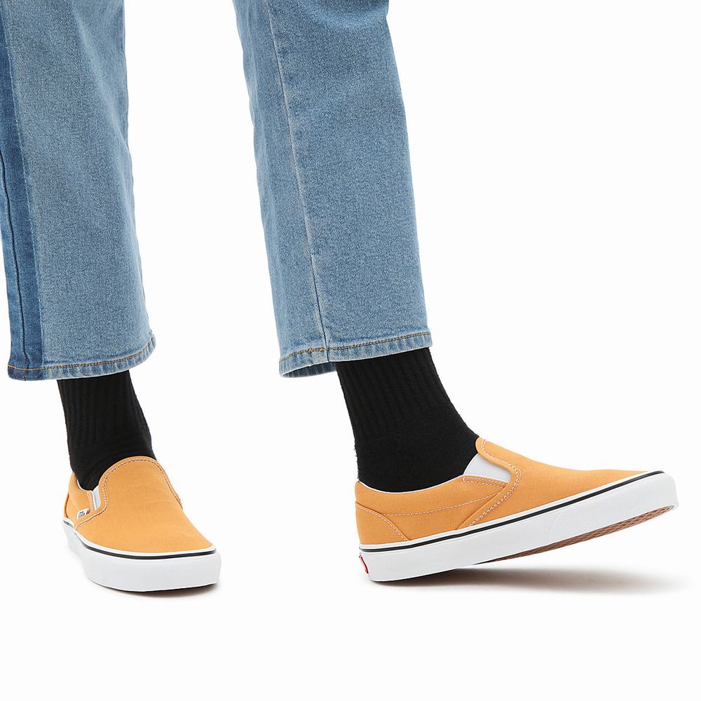 Zapatos Slip On Vans Classic Mujer Amarillo | MRK068419