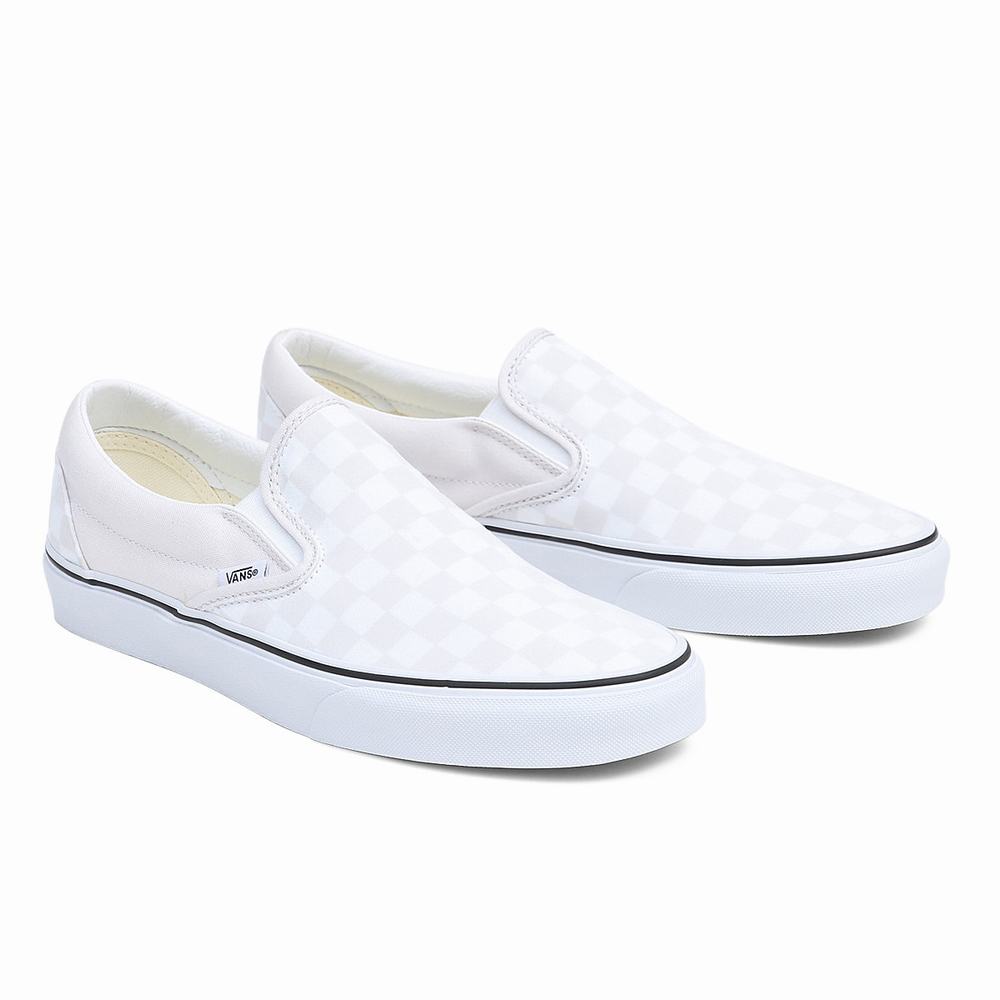 Zapatos Slip On Vans Classic Mujer Blancas | NPJ385042