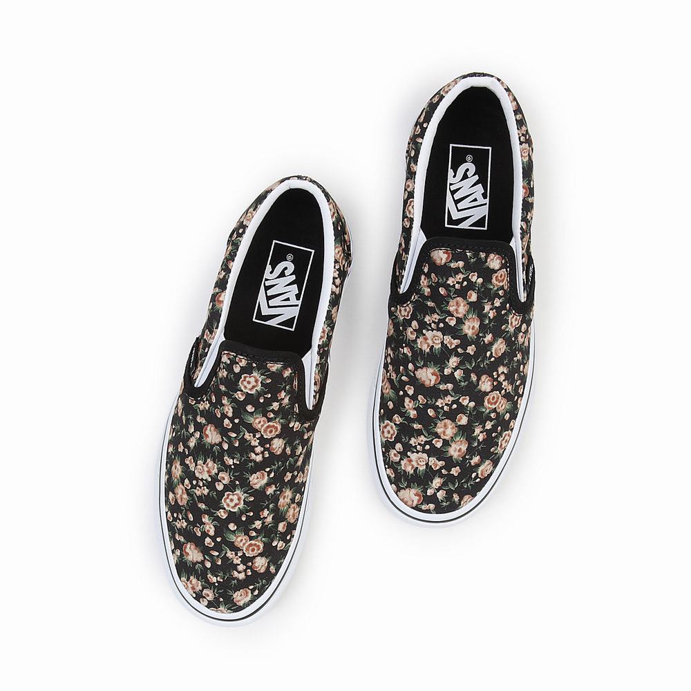 Zapatos Slip On Vans Classic Mujer Negras | GWJ054218