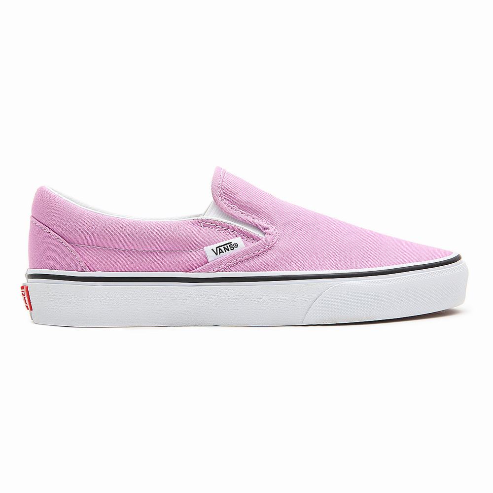 Zapatos Slip On Vans Classic Mujer Rosas | FLG312709