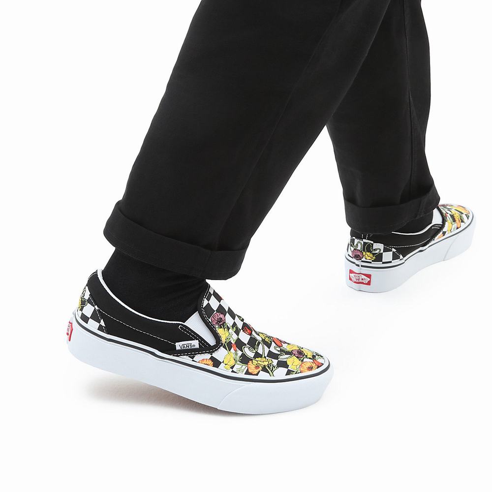 Zapatos Slip On Vans Classic Slip-On Platform Mujer Negras/Multicolor | GQX251708