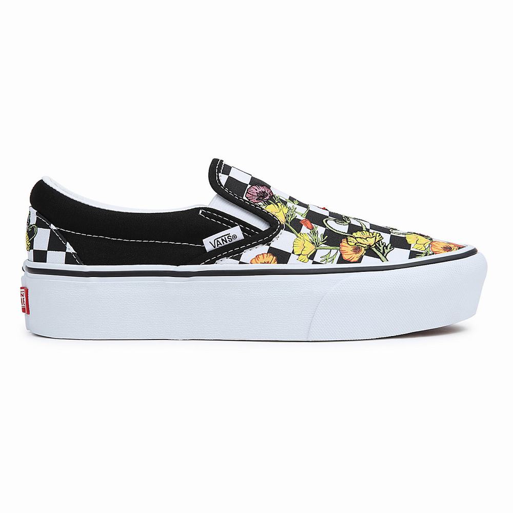 Zapatos Slip On Vans Classic Slip-On Platform Mujer Negras/Multicolor | GQX251708