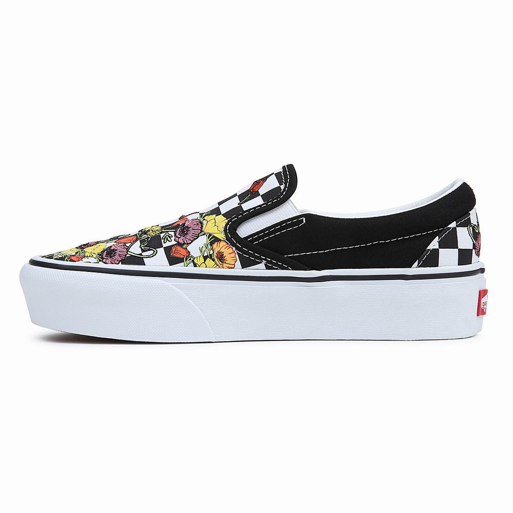 Zapatos Slip On Vans Classic Slip-On Platform Mujer Negras/Multicolor | GQX251708