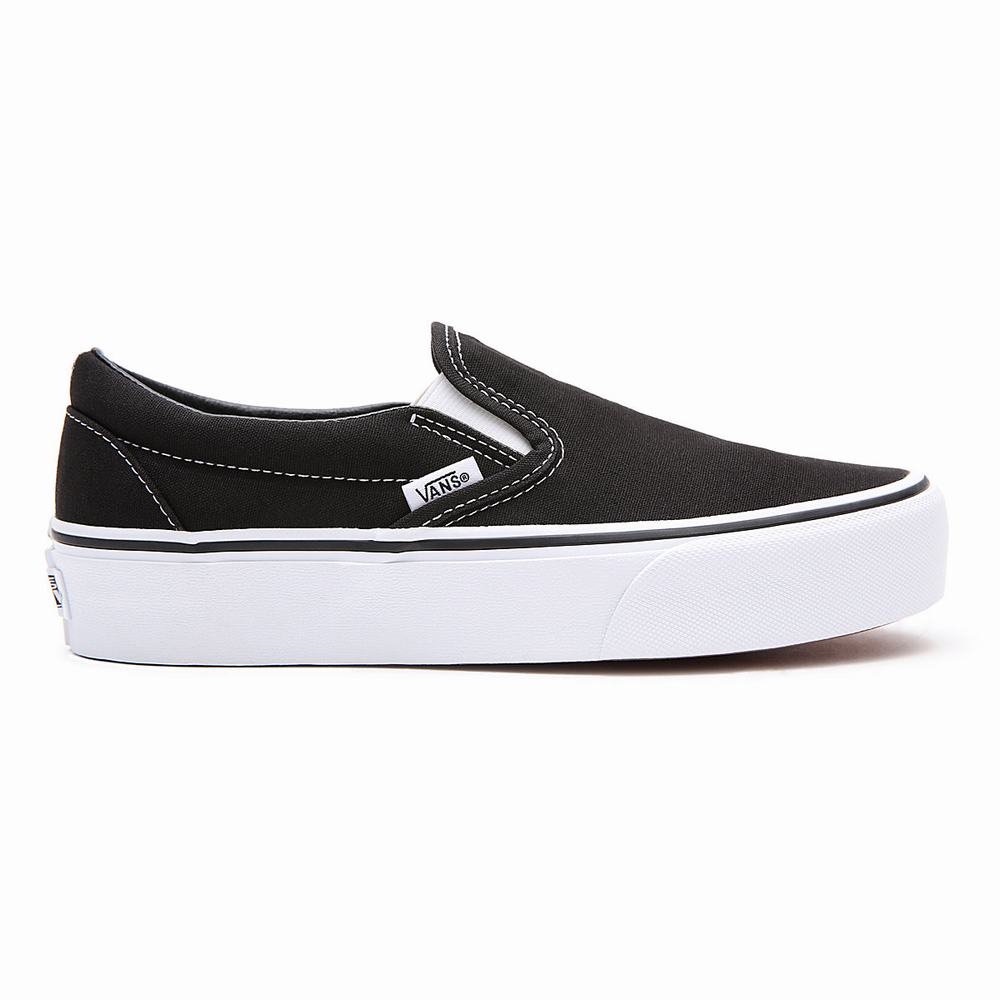 Zapatos Slip On Vans Classic Slip-On Platform Mujer Negras | NFO831496